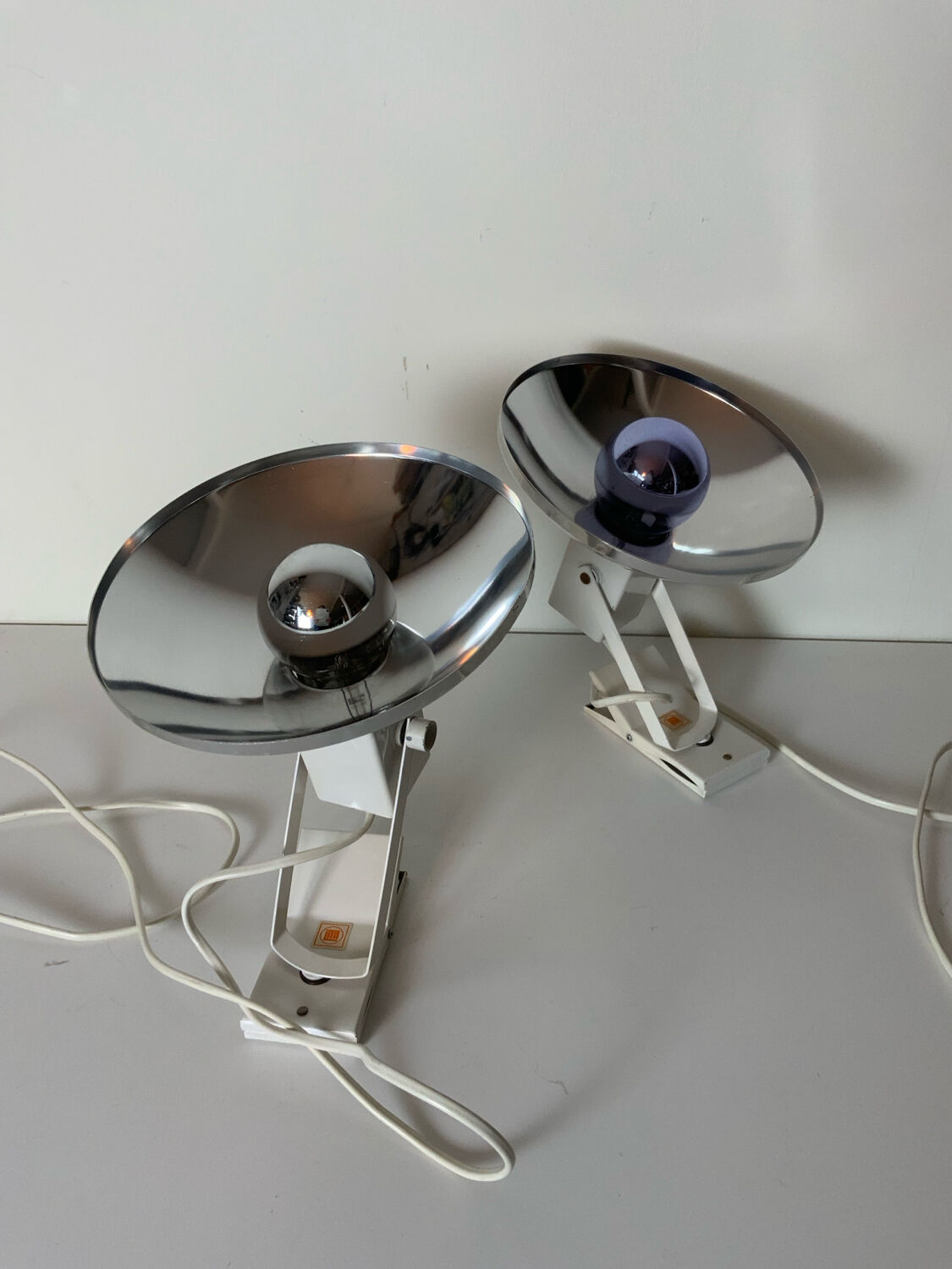 Pair of designer spotlights