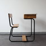 Vintage wooden school desk.