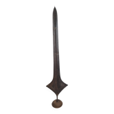 Large Topoké coin, also known as Liganda, wrought iron, sculptural, late 19th century, 160 cm