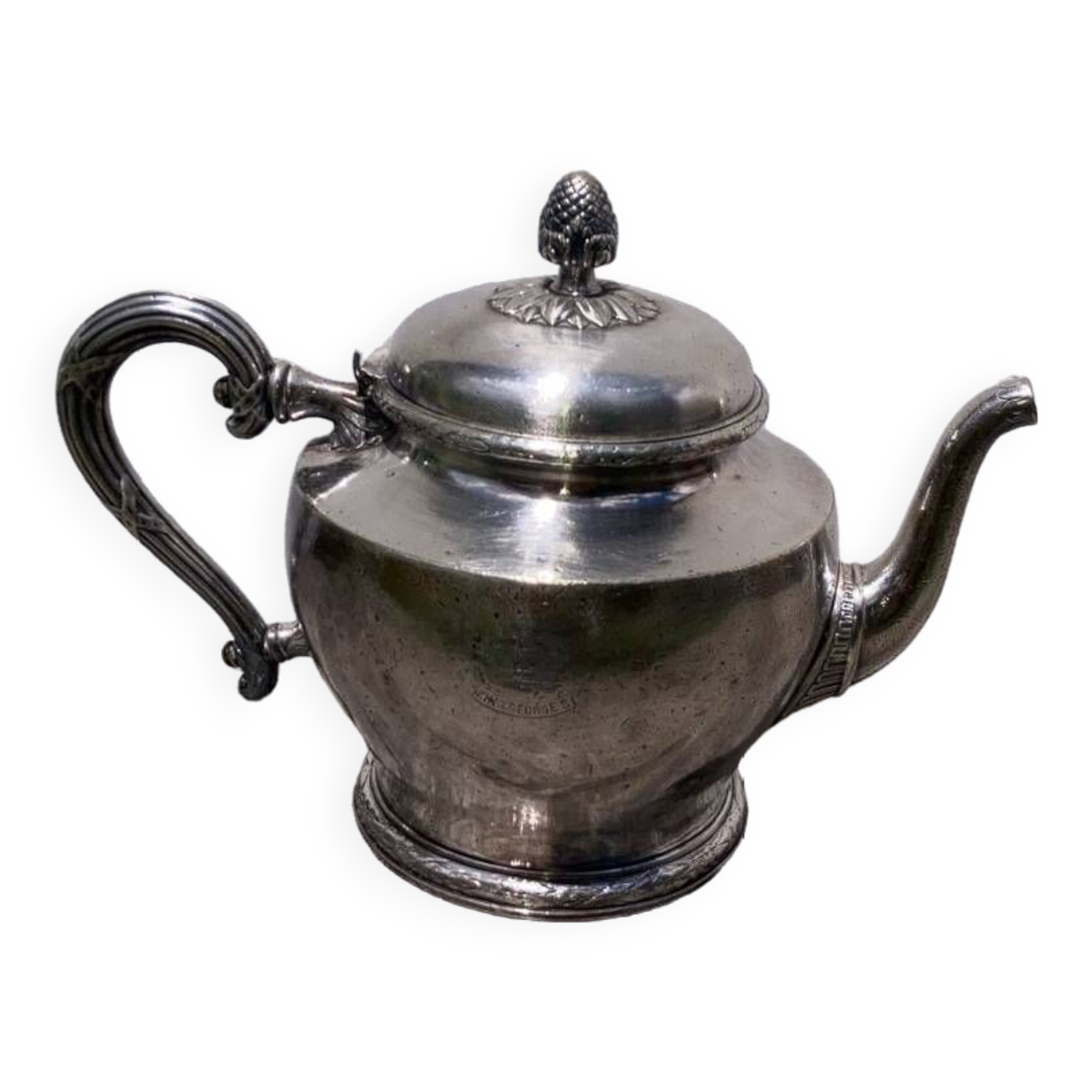 Christofle silver metal teapot