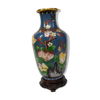 Vase chinois cloisonné authentique