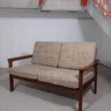 Two-seater sofa in massive teak 60s edition Dyrlund