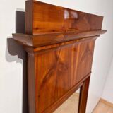 Biedermeier Wall Mirror in Cherrywood Veneer, South Germany, 1830s