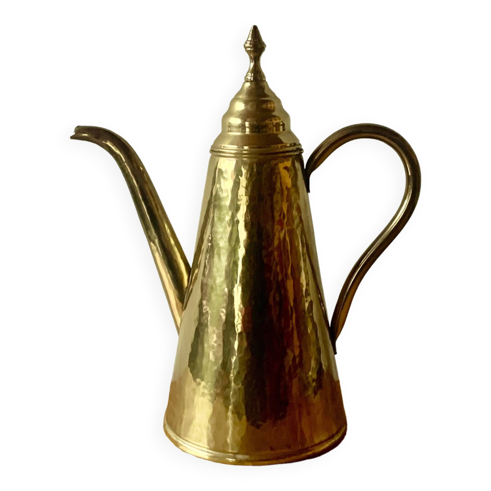 Brassware coffee maker - hammered copper Maudoux Dinant - Mid-century