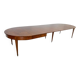 Swiss Biedermeier Extendable Dining Table in Walnut and Brass, 1820s