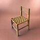 Chaise pour enfant vintage en corde et bois