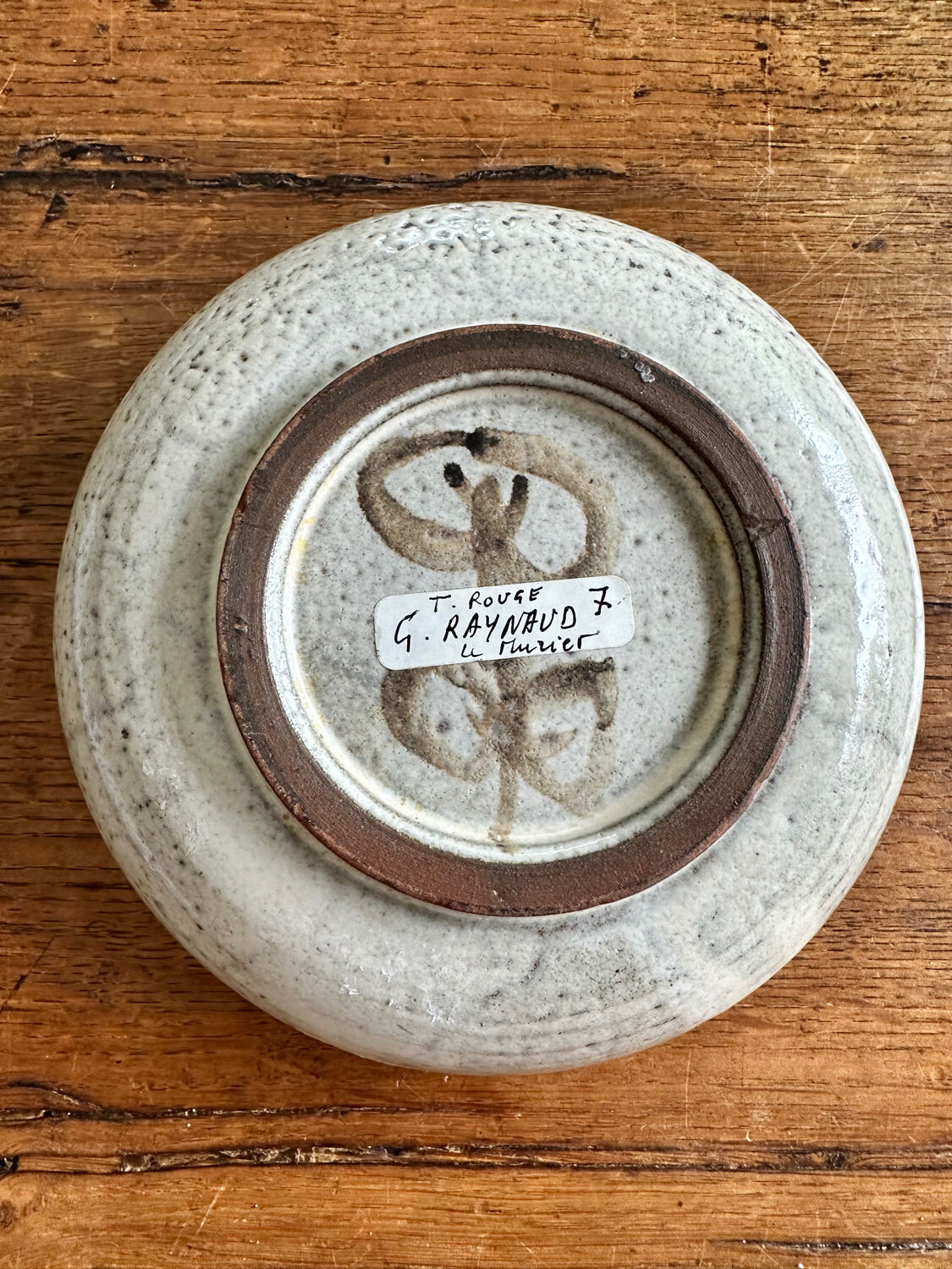 Red earth cup, enamelled with flowers Gustave Reynaud