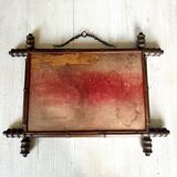 Bamboo-shaped wooden mirror