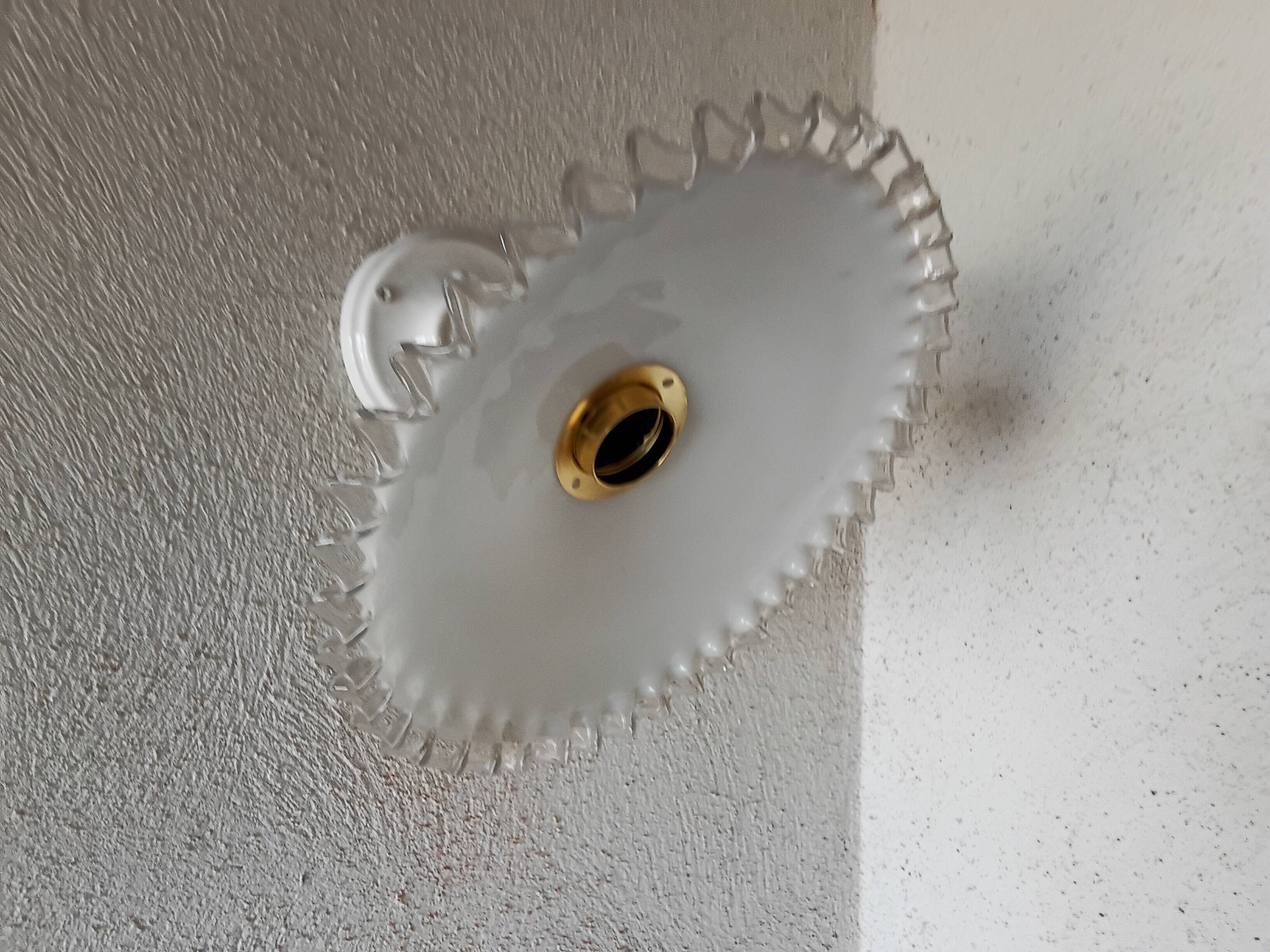 Vintage opaline lace wall light