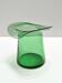 Cylindrical Green Hand-Blown Glass Vase, Empoli, Italy