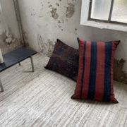 Pair of vintage XXL Kilim cushions