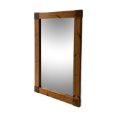 Large Danish pine wall mirror 1970s
