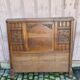 Art Deco headboard in solid oak, 1960, 138cm