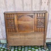 Art Deco headboard in solid oak, 1960, 138cm