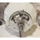 Chrome metal lamp with glass globe, Art Deco style, 20th century period.