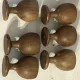 Vintage wooden egg cups – 6 pieces – 1950s