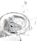 2 Candle holders "Fleur de Lys" – Cristal Art Vannes France – 1960