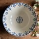 Large antique pedestal salad bowl in Gien earthenware.