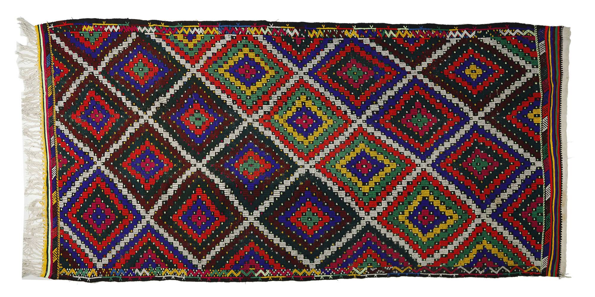Anatolian handmade kilim rug 350 cm x 178 cm