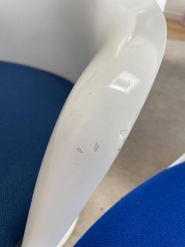 Table ovale Knoll Saarinen marbre de Carrare + 8 chaises Tulip originales