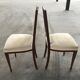 Paire de chaises anglaises en velours beige