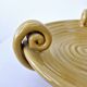 Vintage fruit bowl basket ocher ceramic art deco style