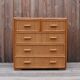 Commode en bois et rotin