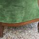 Louis XVI style bench in green velvet