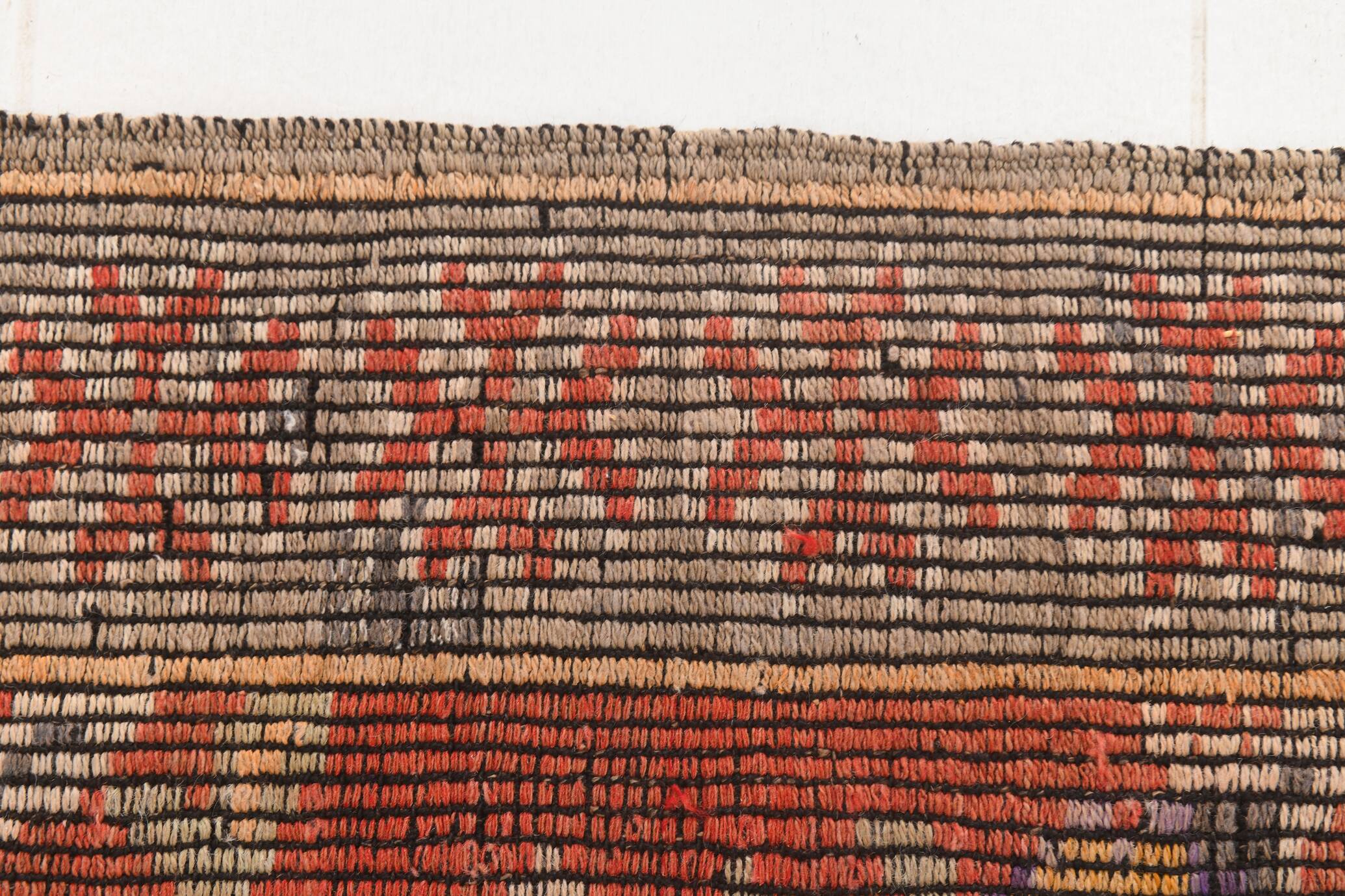 Rug For Living Room Red Turkish Kilim Rug, 151x336Cm