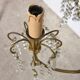 Candlestick Waterfall mid century brass and Crystal 1950 s