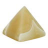 Alabaster pyramid paperweight