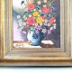 Bouquet de fleurs, huile sur toile