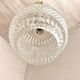 Vintage pendant lamp in molded glass