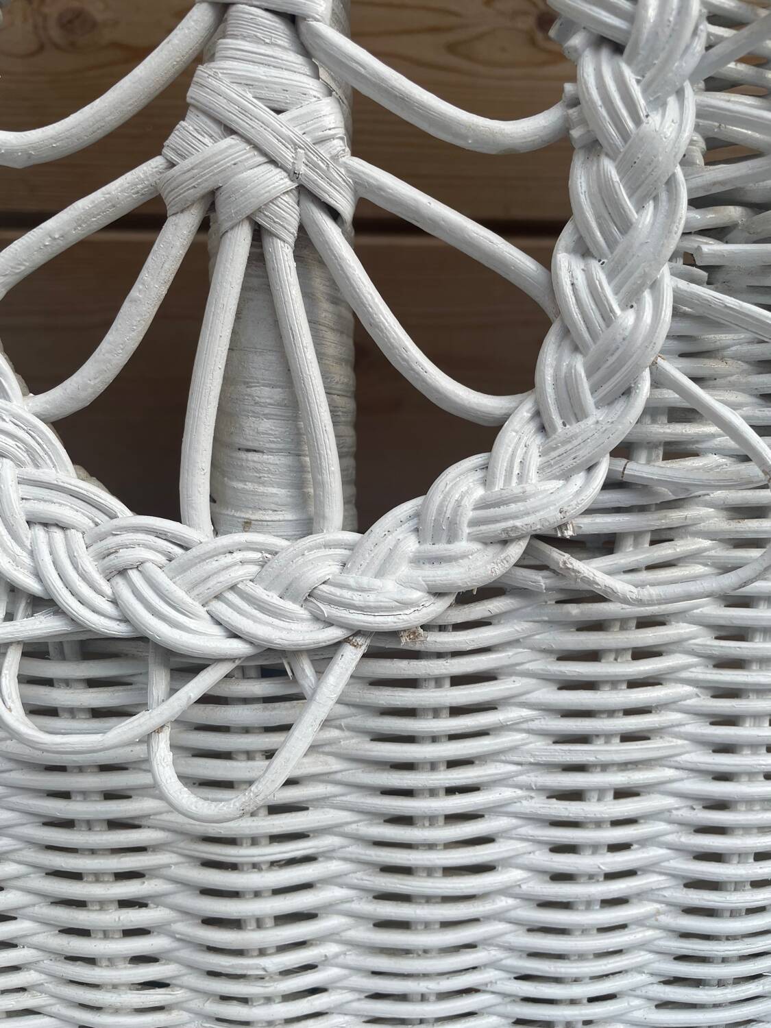 Vintage rattan children's bench