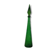 Carafe Italienne  verte "bosselée" en verre