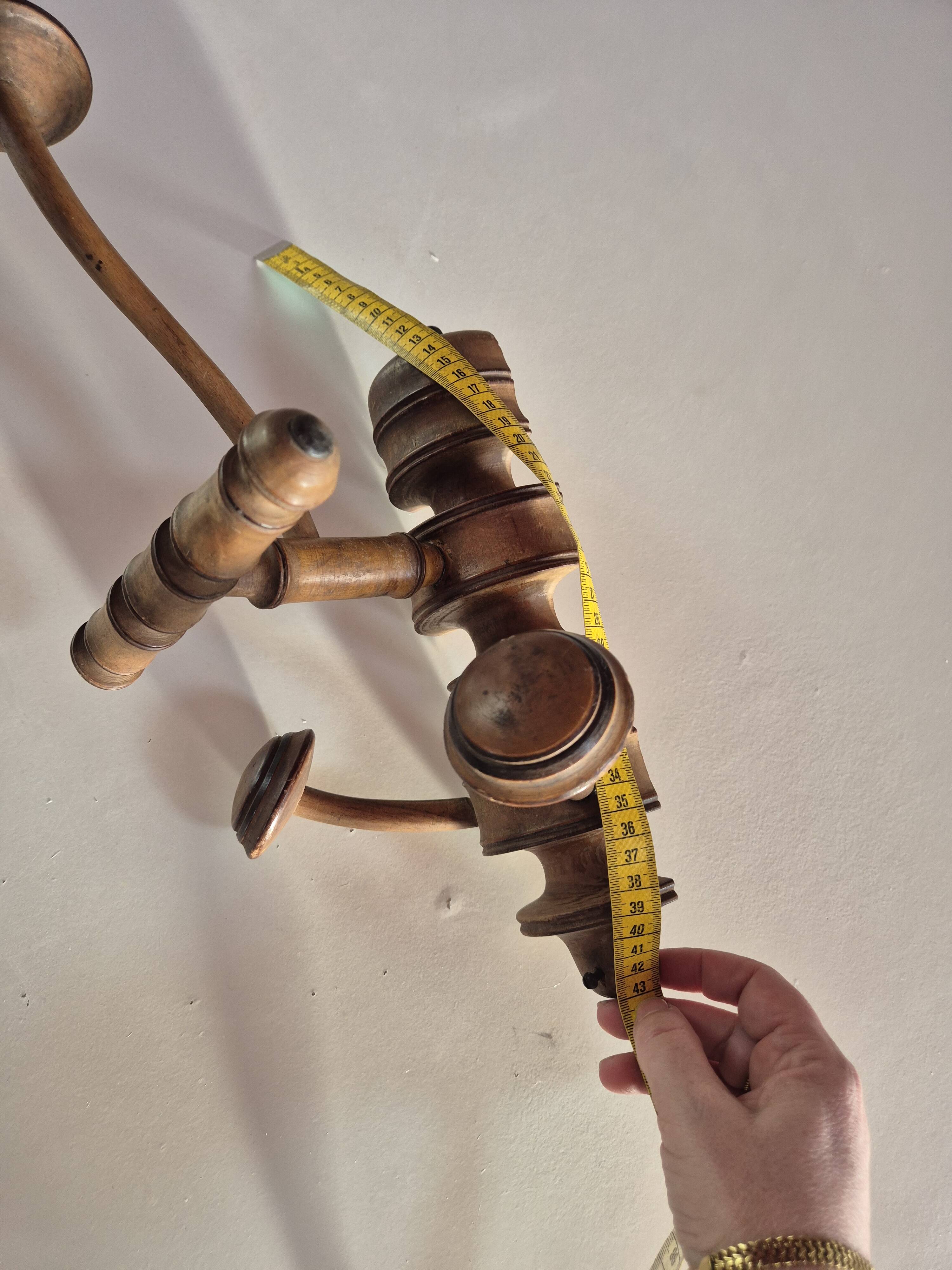 vintage wooden coat rack from the 1960s