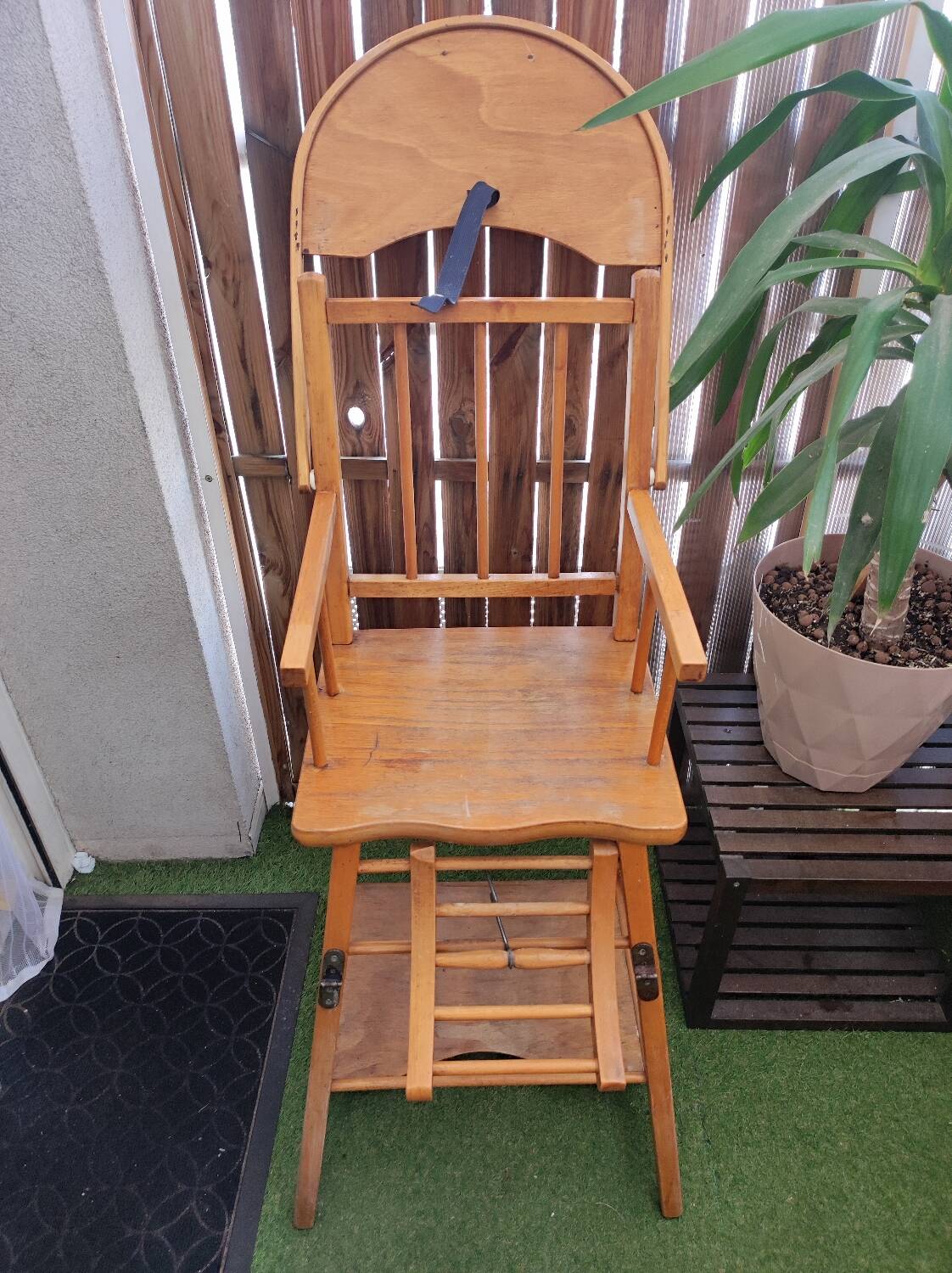 Vintage wooden high chair