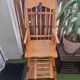 Chaise haute vintage en bois