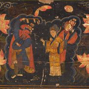 Antique Chinese chest painted in pine wood – China, circa 1900
