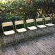 Set of 5 folding chairs 1970 chrome