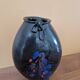 Robert Pierini (Born in 1950) - Matte black blown glass vase - 1985 - Biot