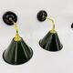 Enamelled sheet metal wall lights