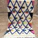 Small handmade Moroccan rug, small Beni Ouarain rug in Berber wool,