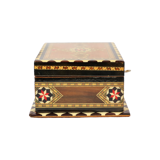 Jewelry box red velvet oriental 17cm