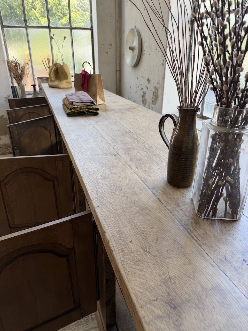 Rustic sideboard XXL 4m solid oak 1950