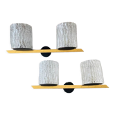 Pair of Arlus wall lamps in Murano glass vintage