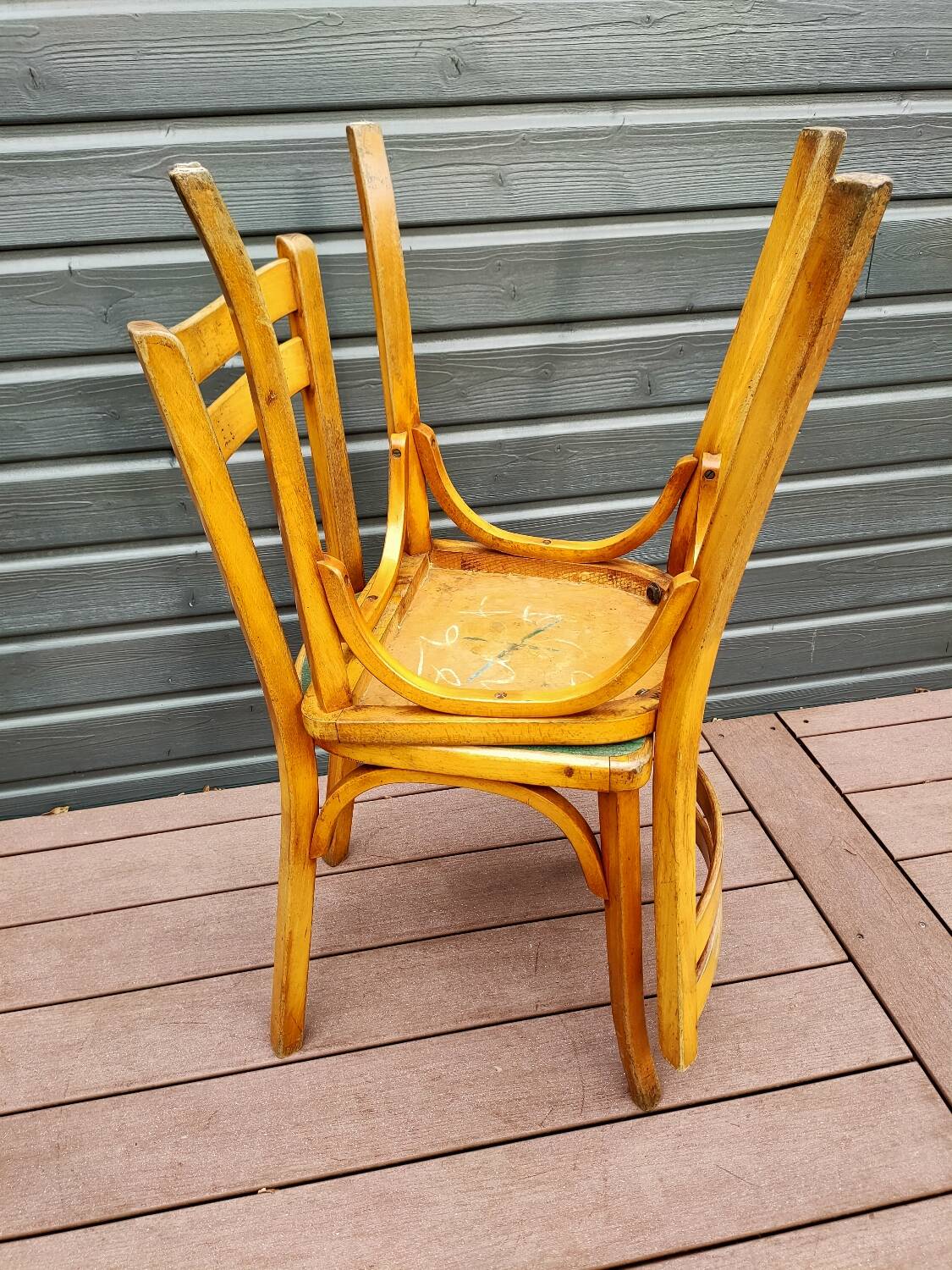 Pair of Baumann bistro chairs
