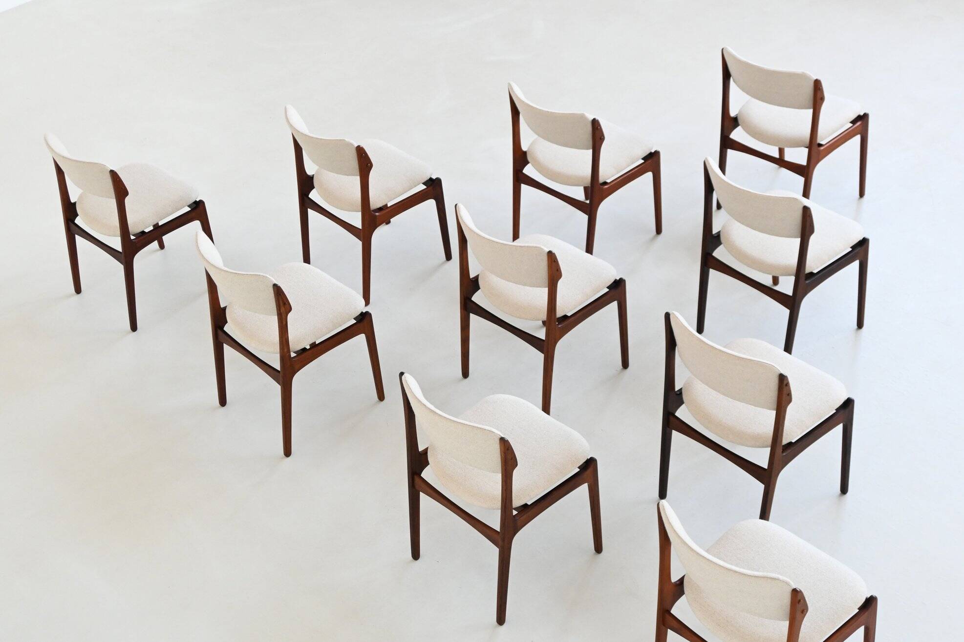 Erik Buch OD 49 set of ten dining chairs rosewood O.D. Mobler Denmark 1960