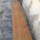 Pair of oak old farm benches 2m71