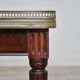 Antique Italian Carrara Marble, Mahogany, and Brass Coffee Table